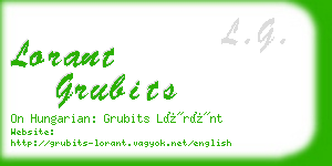 lorant grubits business card